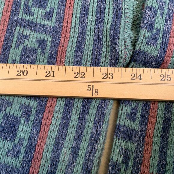 Vintage Mcgregor Sweater Mens‎ XL Knit Blue Acrylic Blend Eclectic Aztec 80s 90s - Picture 6 of 9